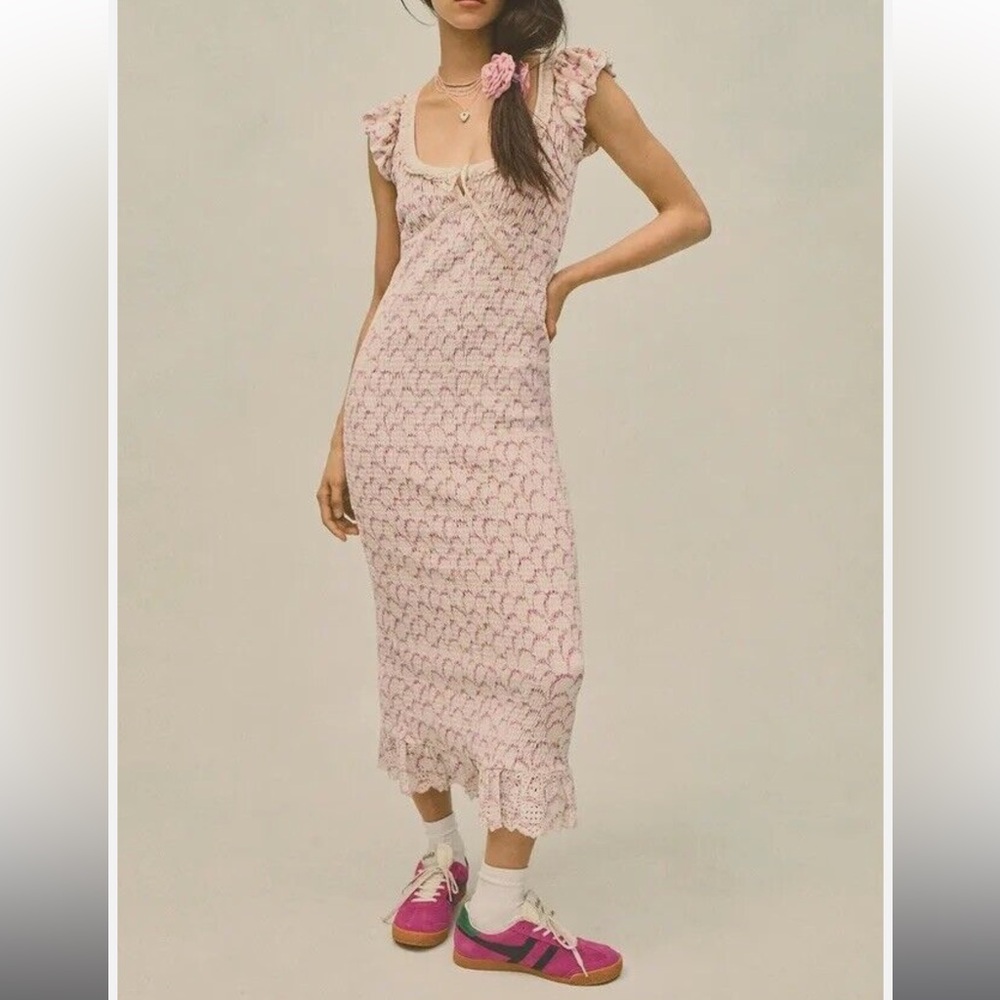 FREE PEOPLE McKenna Velvet Midi Dress - Picture 2 of 12